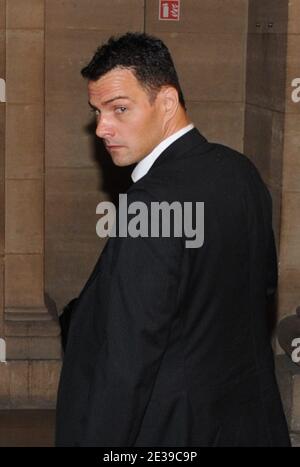 Alleged rogue French trader Jerome Kerviel arrives at the Paris courthouse, France on October 5, 2010 for verdict of his trial. Kerviel is accused of unauthorised deals that cost Societe Generale five billion euros in a massive financial fraud scandal. Photo by Mousse/ABACAPRESS.COM Stock Photo