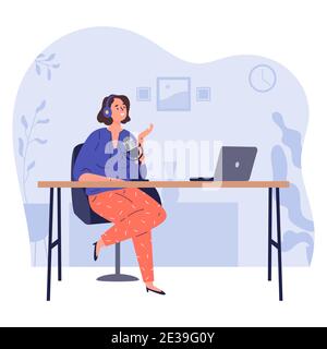 Podcast concept illustration Stock Vector