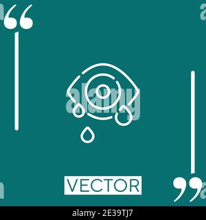 conjunctivitis vector icon Linear icon. Editable stroke line Stock Vector