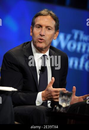 Starbucks CEO Howard Schultz attends the 2010 Women's Conference held ...