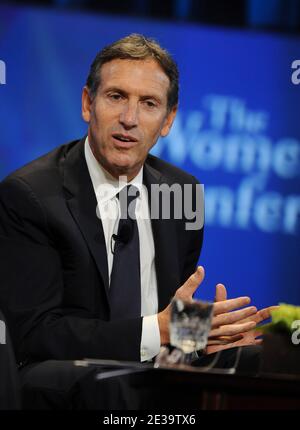 Starbucks CEO Howard Schultz attends the 2010 Women's Conference held ...