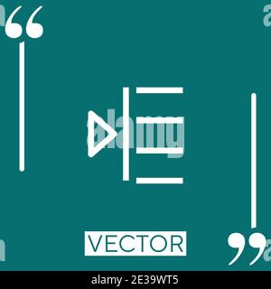 indent vector icon Linear icon. Editable stroke line Stock Vector