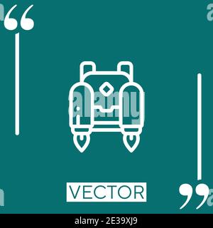jetpack vector icon Linear icon. Editable stroked line Stock Vector