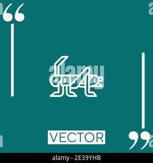 cricket vector icon Linear icon. Editable stroked line Stock Vector