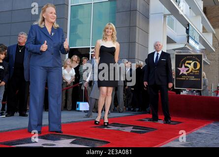 Bruce Dern, Laura Dern and Diane Ladd honored with 3 stars on the Hollywood Walk of Fame in a historic Star Ceremony. Los Angeles, November 1, 2010. Photo by Lionel Hahn/ABACAPRESS.COM Stock Photo