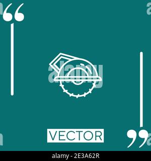 circular saw vector icon Linear icon. Editable stroked line Stock Vector