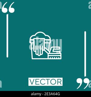 cleaning vector icon Linear icon. Editable stroked line Stock Vector