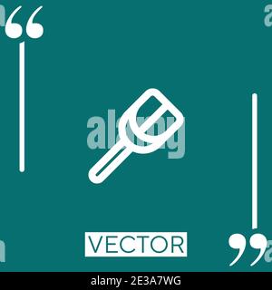 slotted turner outline vector icon Linear icon. Editable stroke line Stock Vector
