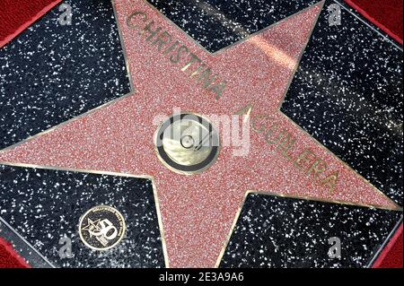 Singer Christina Aguilera is honored with the 2,423rd Star on the Hollywood Walk of Fame in Hollywood, Los Angeles, CA, USA on November 15, 2010. Photo by Lionel Hahn/ABACAPRESS.COM Stock Photo