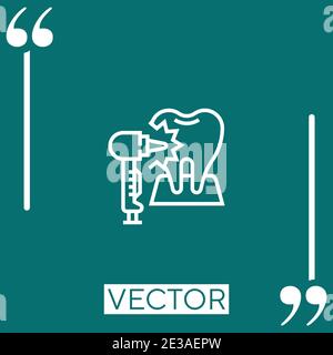 dentist vector icon Linear icon. Editable stroke line Stock Vector