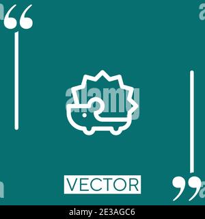 hedgehog vector icon Linear icon. Editable stroked line Stock Vector