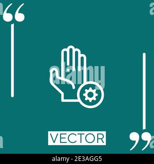 dirty hands Linear icon. Editable stroke line Stock Vector
