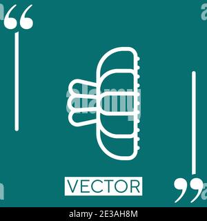 hair clip vector icon Linear icon. Editable stroke line Stock Vector