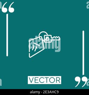 room key vector icon Linear icon. Editable stroked line Stock Vector