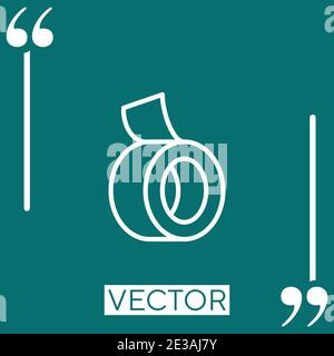 adhesive tape vector icon Linear icon. Editable stroke line Stock Vector