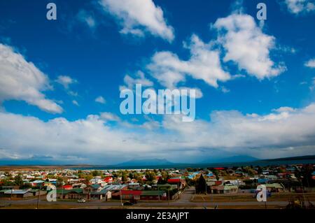 Town of Puerto Natales - Chile Stock Photo