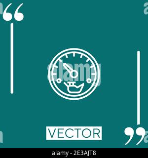 gauge vector icon Linear icon. Editable stroke line Stock Vector