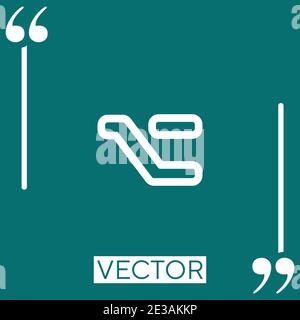 bus seat side view outline Linear icon. Editable stroke line Stock Vector