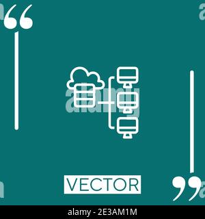 provider vector icon Linear icon. Editable stroked line Stock Vector