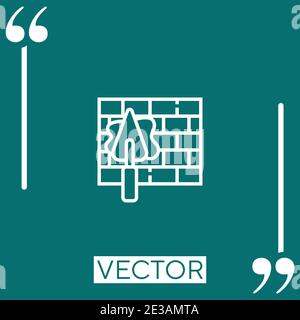brickwall vector icon Linear icon. Editable stroke line Stock Vector