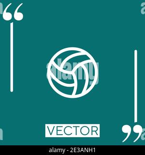 volleyball vector icon Linear icon. Editable stroked line Stock Vector