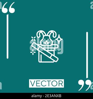 magician vector icon Linear icon. Editable stroke line Stock Vector