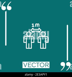 long distance vector icon Linear icon. Editable stroke line Stock Vector
