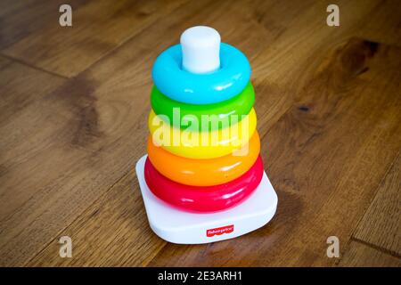 A Fisher-Price Rock-a-Stack toy. Stock Photo