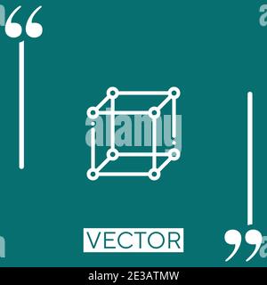 molecule vector icon Linear icon. Editable stroke line Stock Vector
