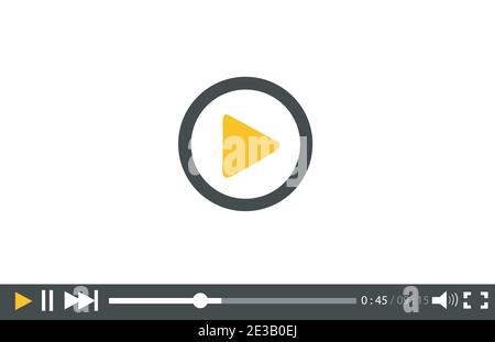 Video Player for web and mobile apps Stock Vector