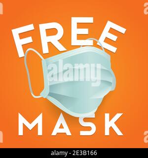 free mask modern web banner vector illustration Stock Vector