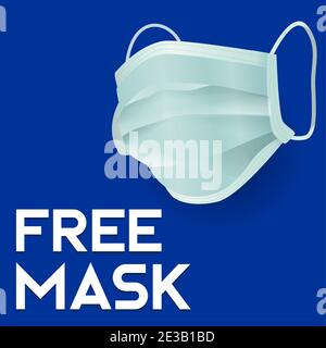 free mask modern web banner vector illustration Stock Vector