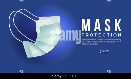 free mask modern web banner vector illustration Stock Vector