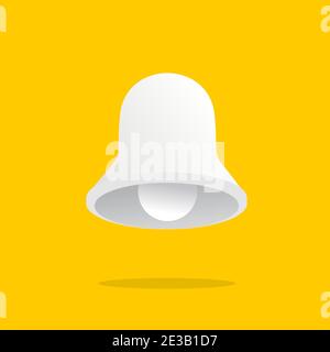 isolated plain bell in yellow background Stock Vector