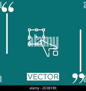 resize vector icon Linear icon. Editable stroke line Stock Vector