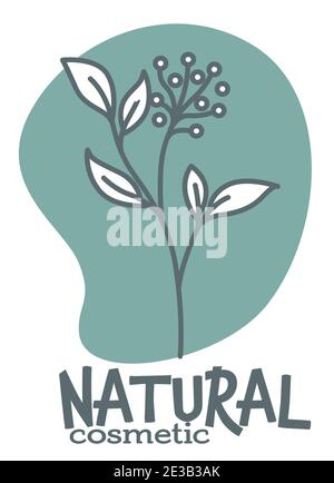 Natural cosmetics with bio ingredients vector Stock Vector