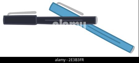 Pens for writing or drawing office school supplies Stock Vector