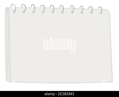 Blank notebook page with binder, sketchbook vector Stock Vector