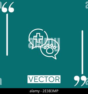 veterinary vector icon Linear icon. Editable stroke line Stock Vector