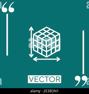 Rubik vector icon Linear icon. Editable stroke line Stock Vector