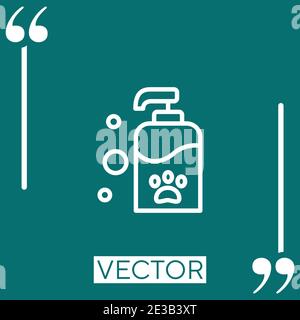 pet lotion vector icon Linear icon. Editable stroke line Stock Vector