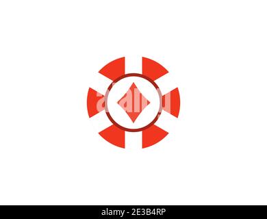 Casino, chip gamble jackpot icon. Vector illustration flat Stock Vector