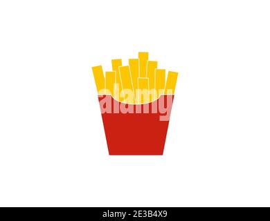 Fast food, french fries fries icon Stock Vector