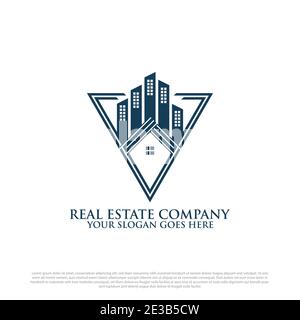Modern Real estate logo design, best for building and construction logo brand vector template Stock Vector