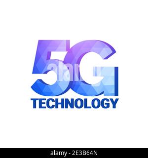 5G technology modern triangular logo. Stock Vector