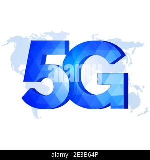 5G technology modern triangular logo. Stock Vector