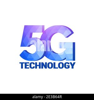 5G technology modern triangular logo. Stock Vector