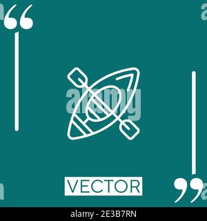 kayak vector icon Linear icon. Editable stroke line Stock Vector