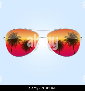 Sun Glasses Vector Illustration Realistic Stock Illustration