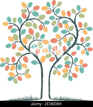 A heart shaped tree. Stock Vector